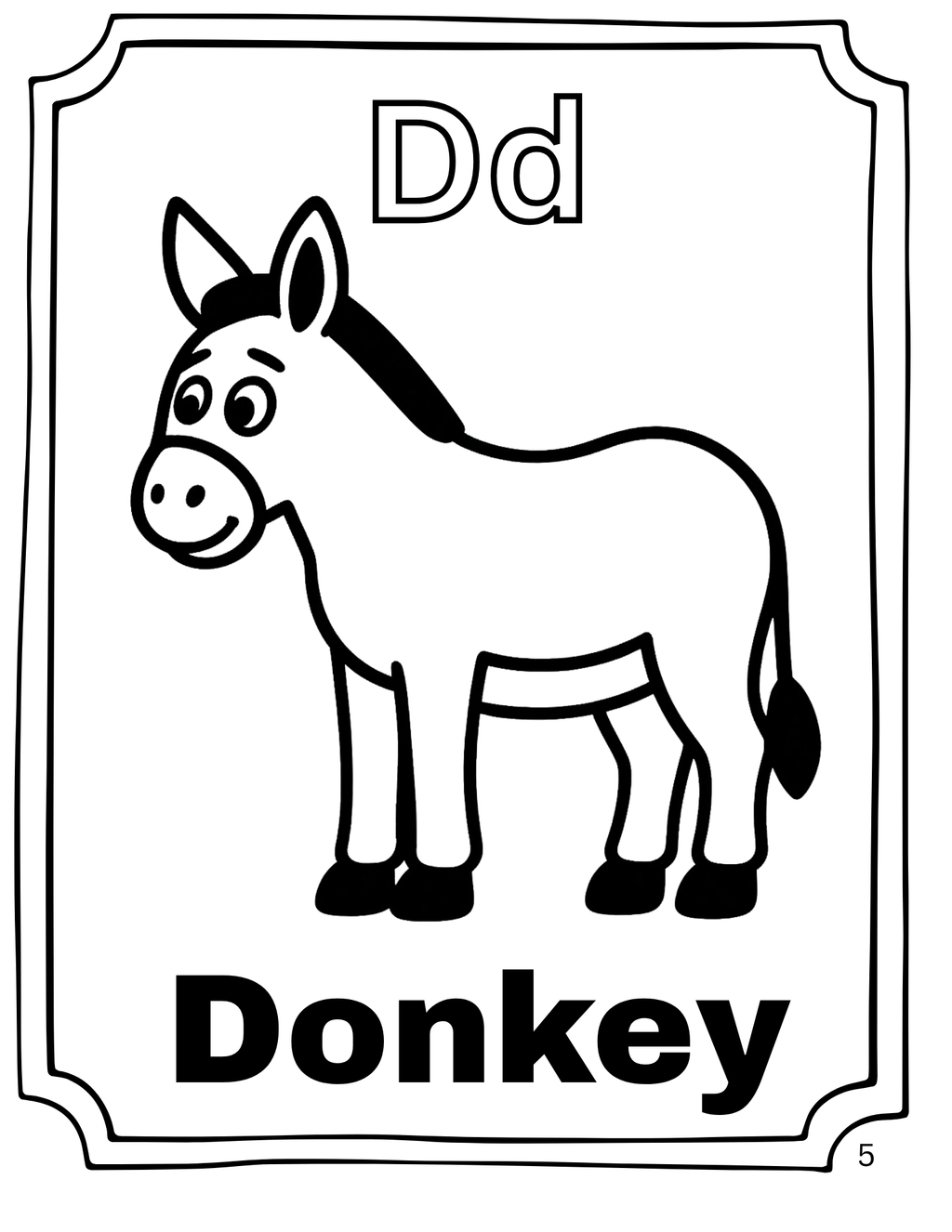 Animal coloring book A-Z