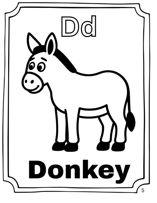 Animal coloring book A-Z