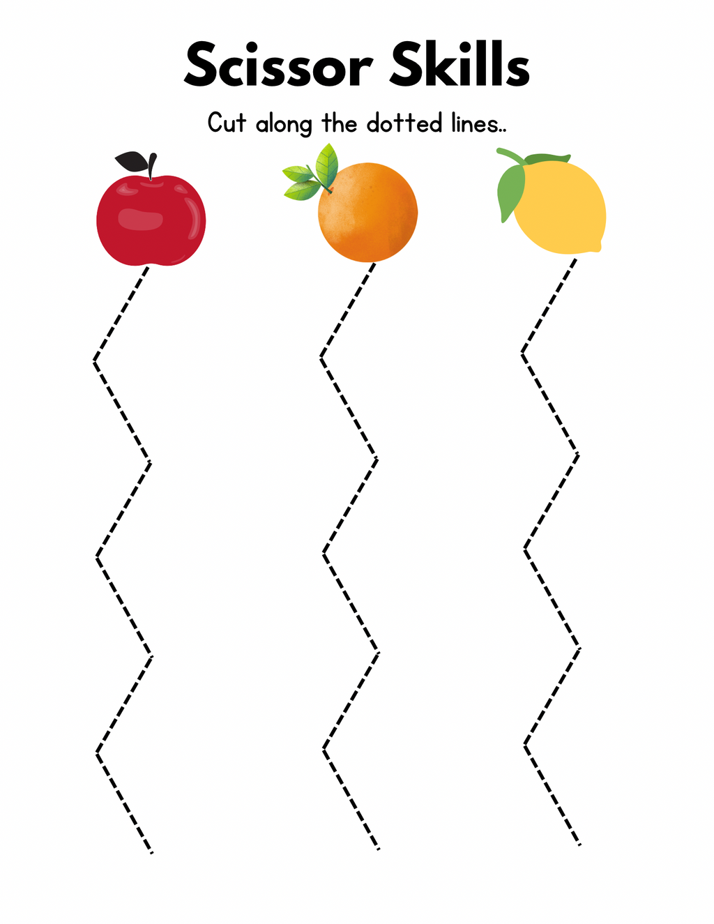 Scissor cutting practice