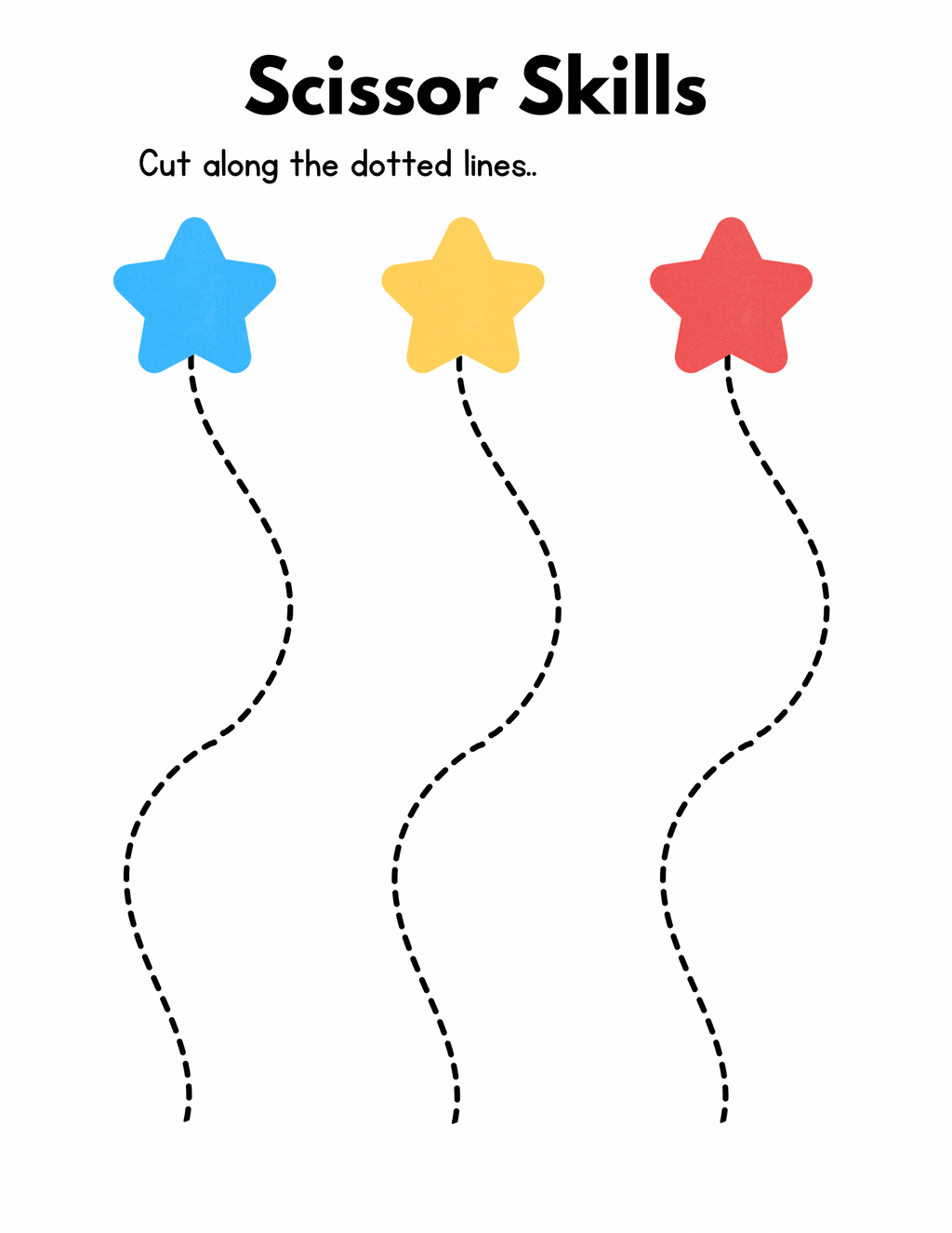 Scissor cutting practice