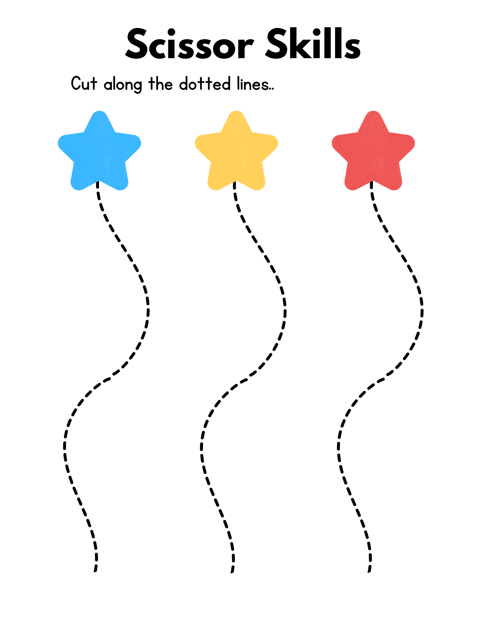 Scissor cutting practice