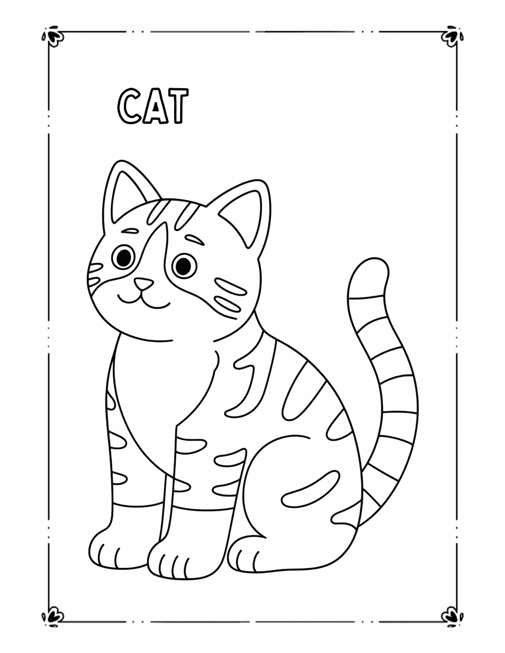 Farm Animals Coloring Worksheet Set