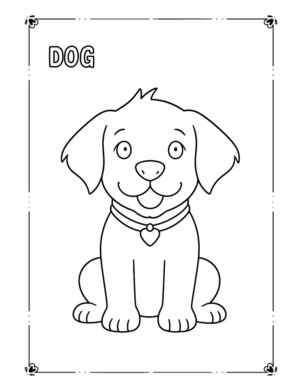 Farm Animals Coloring Worksheet Set