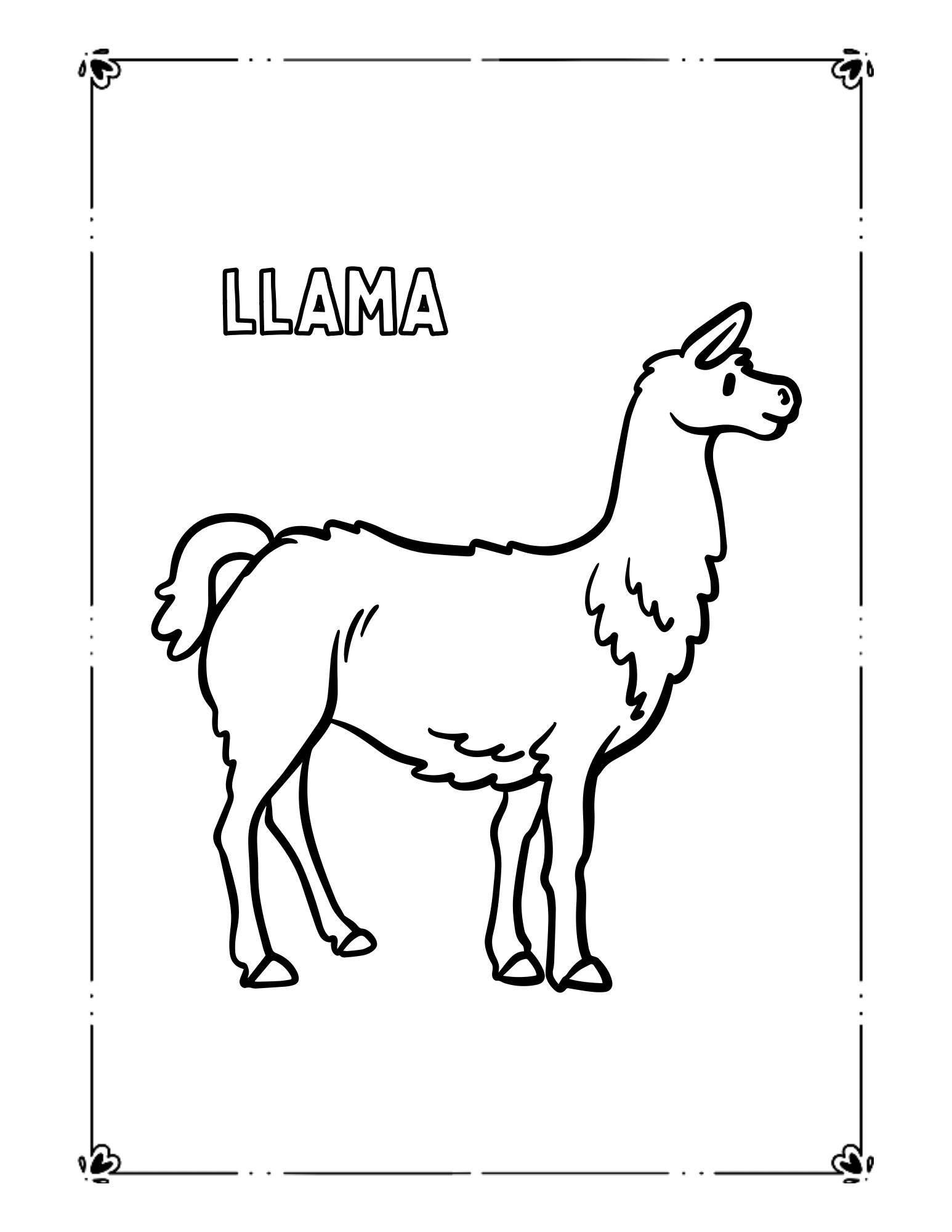 Farm Animals Coloring Worksheet Set