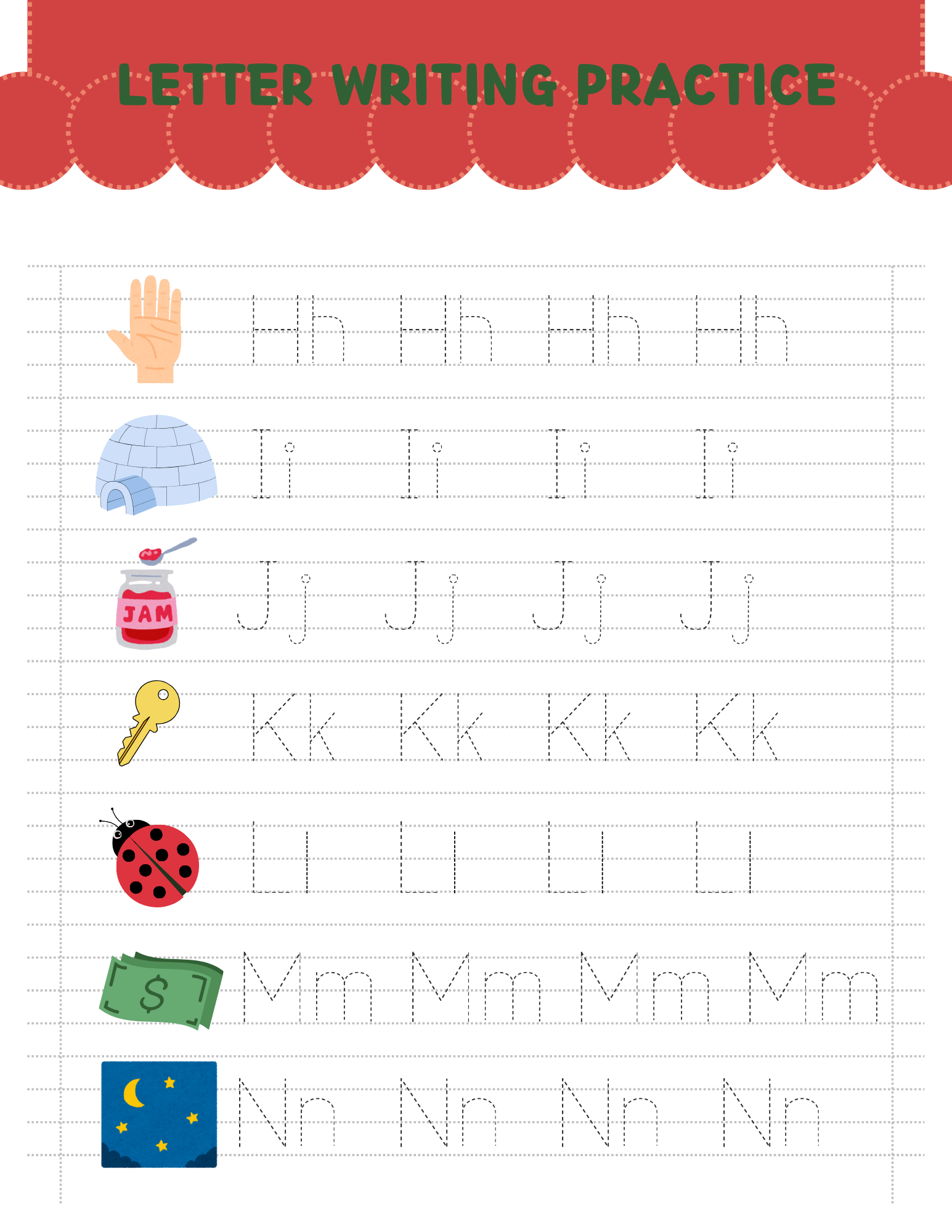 Worksheet Writing Practice
